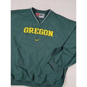 Vintage Nike Oregon Ducks Center Swoosh Windbreaker Mens XL Jacket Pullover Logo